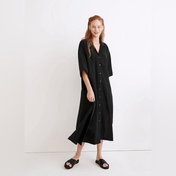 •new• MADEWELL Lightestspun Coverup Maxi Shirt Dress - Picture 4 of 12